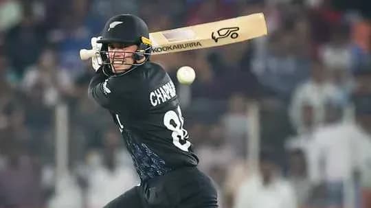 Batter hitting the ball during a cricket match