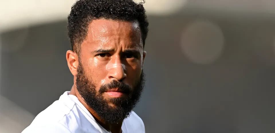 Football player looking directly at the camera