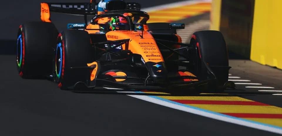 McLaren Formula 1 car on track during race
