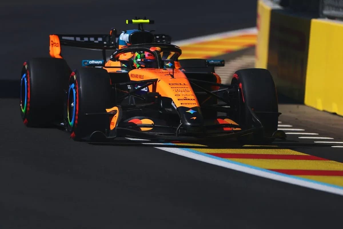 McLaren Formula 1 car on track during race