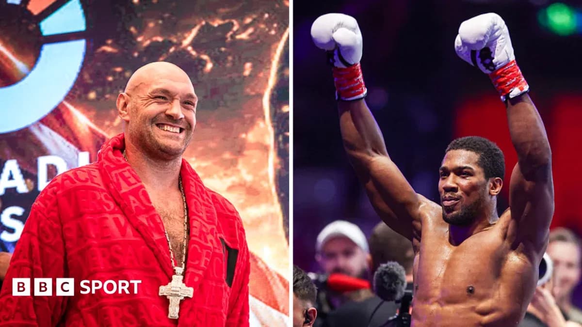 Tyson Fury and Anthony Joshua at boxing event