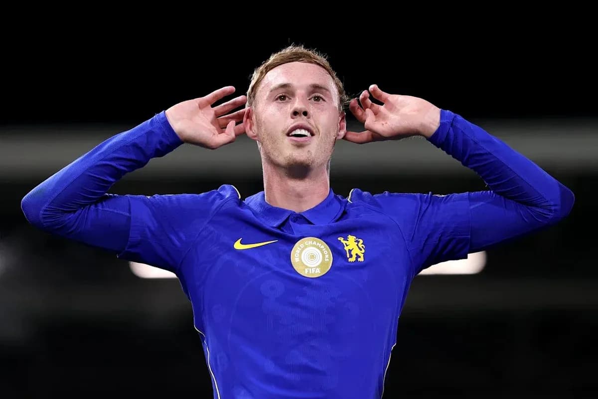 Player celebrating after scoring a goal for Chelsea