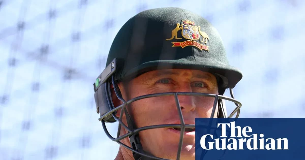 Cricketer wearing helmet during practice session