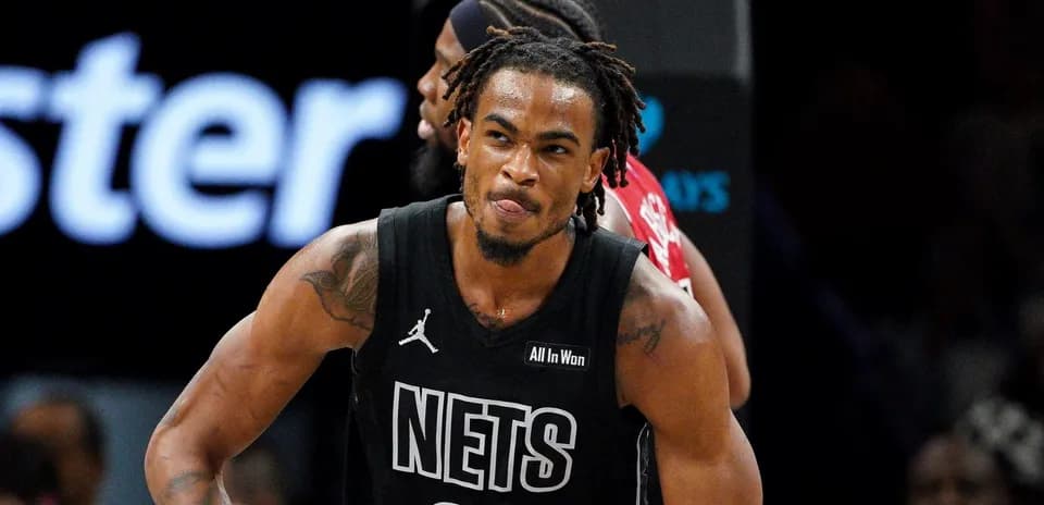 Player celebrating during a basketball game action