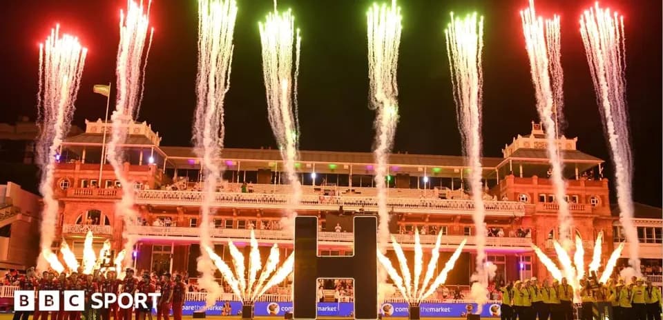 Fireworks display at The Hundred final celebration