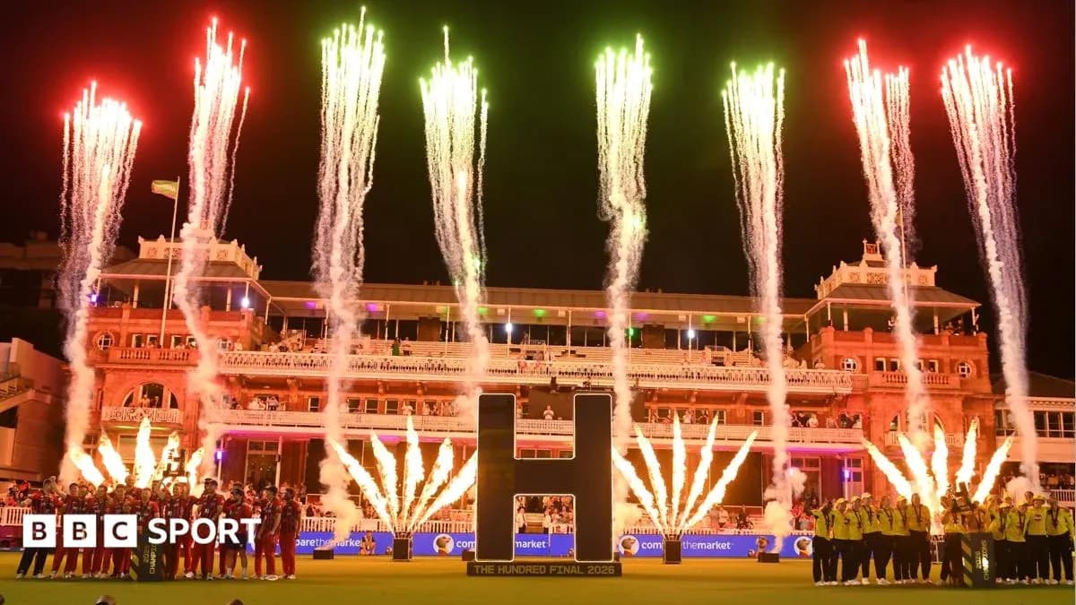 Fireworks display at The Hundred final celebration