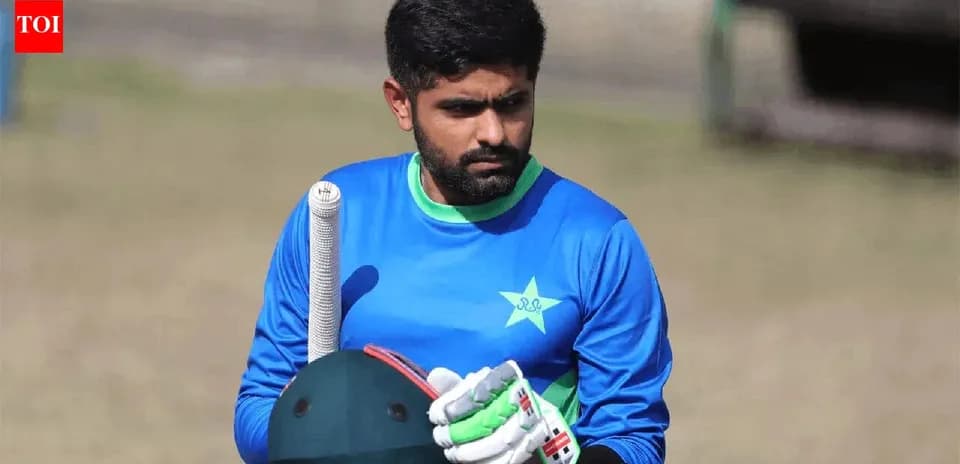 Batter holding a cricket bat during practice session