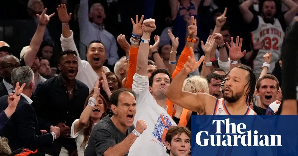 Crowd celebrating during a basketball game