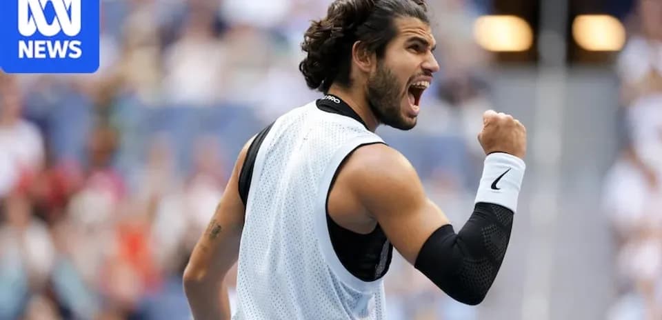 Player celebrating after winning a point during match