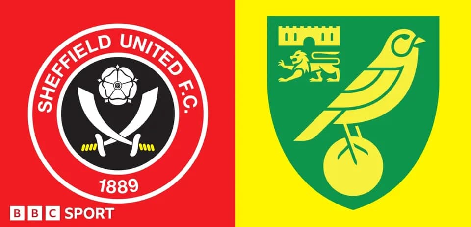 Logos of Sheffield United and Norwich City