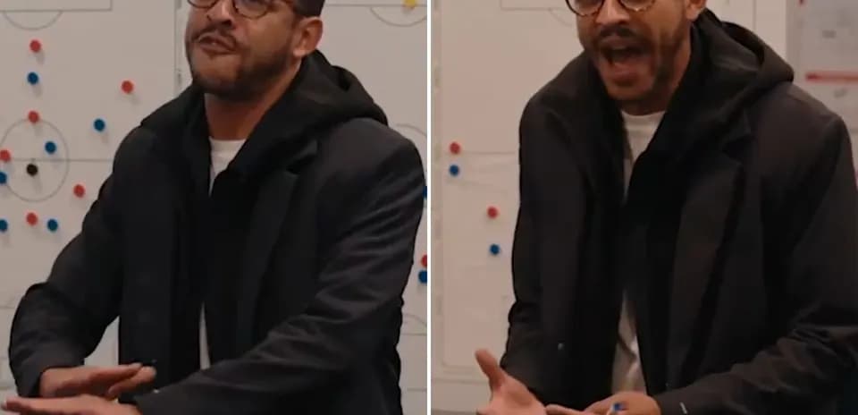 Coach explaining strategy during team meeting