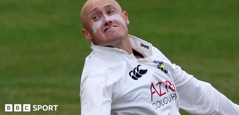 Cricketer delivering a ball on the field