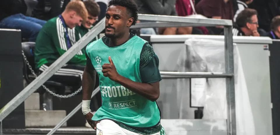 Player jogging on the sidelines during warm-up