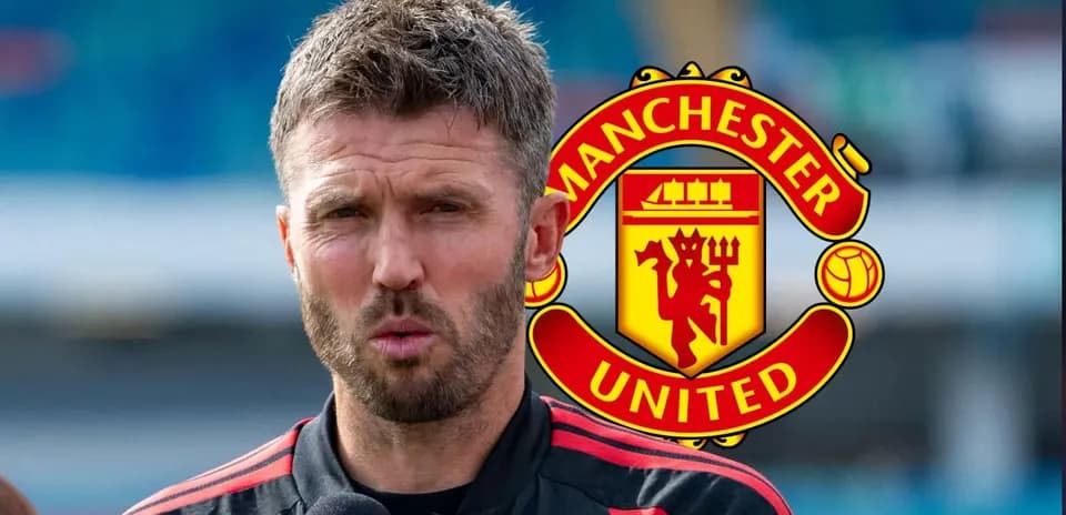 Coach speaking during a press conference at Manchester United