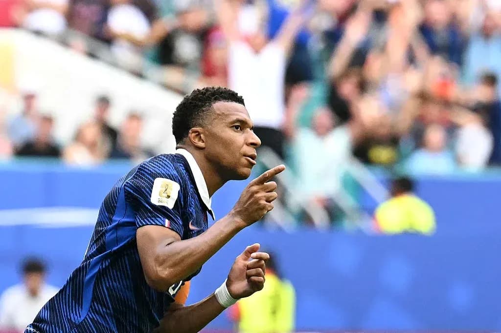 Player celebrating goal during a football match