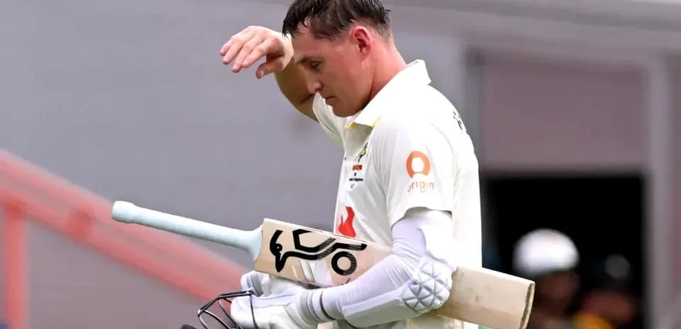 Cricketer leaving the field with bat in hand