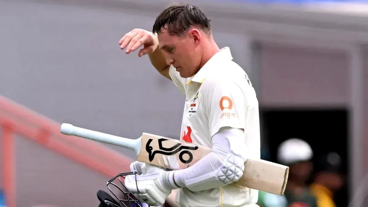 Cricketer leaving the field with bat in hand
