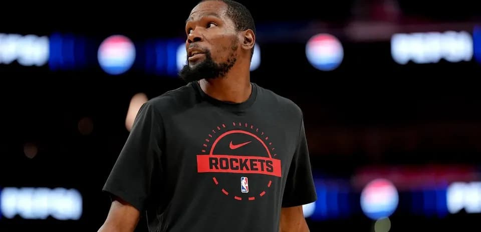 Player in Rockets shirt during warm-up session