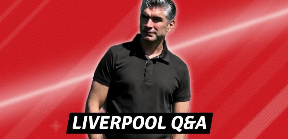 Man standing in front of Liverpool Q&A graphic