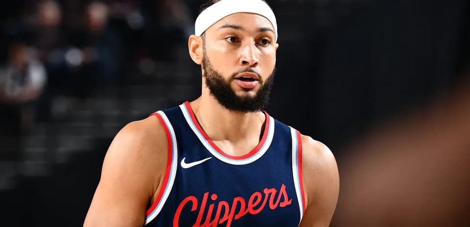 Basketball player in Clippers uniform during game