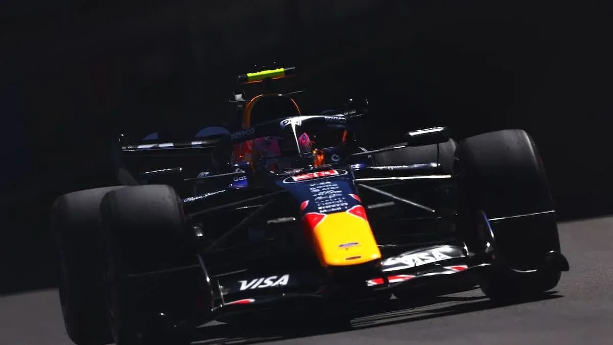 Formula 1 car racing on track during event