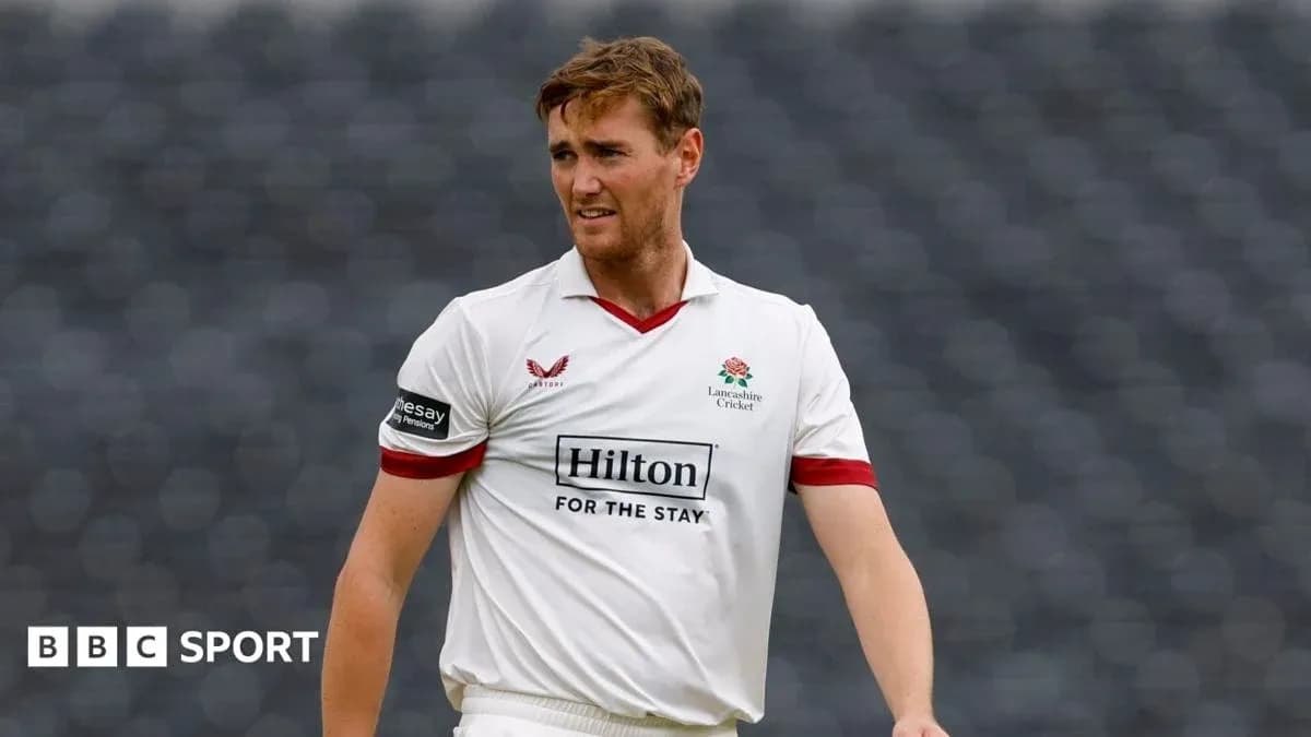 Cricketer wearing Lancashire kit on the field