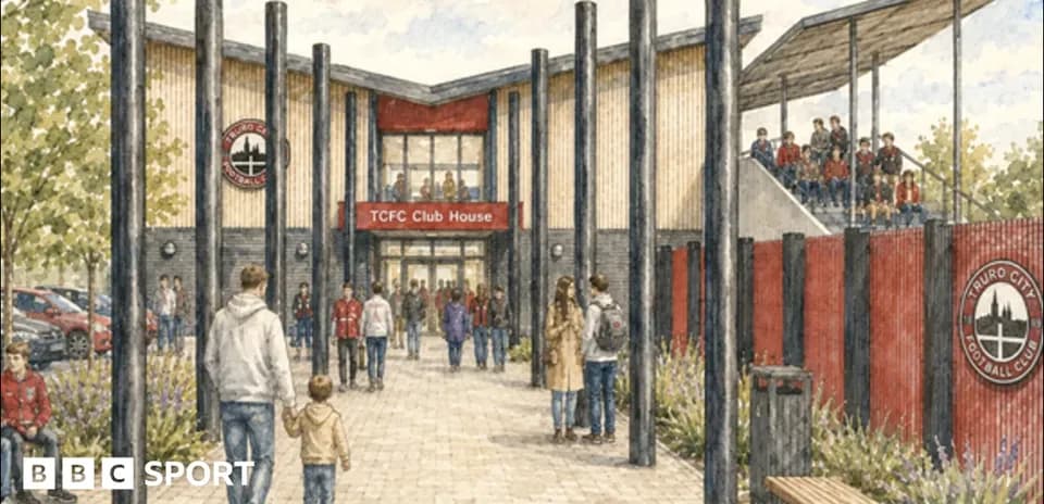 Illustration of TCFC Club House entrance with people