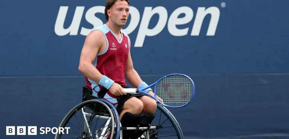 Wheelchair tennis player at US Open tournament