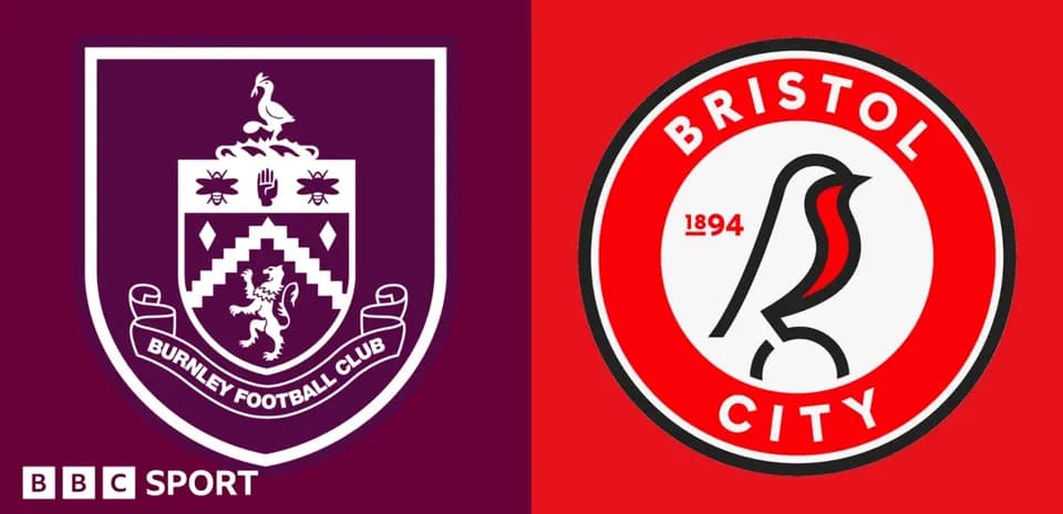 Logos of Burnley and Bristol City football clubs