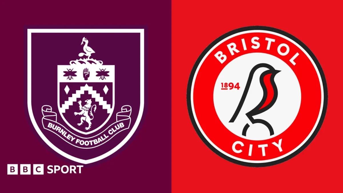 Logos of Burnley and Bristol City football clubs