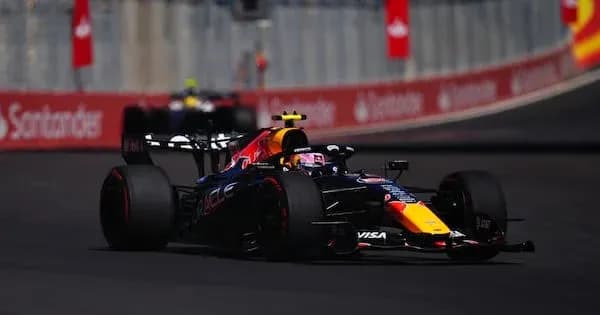 Red Bull Racing car on track during a race