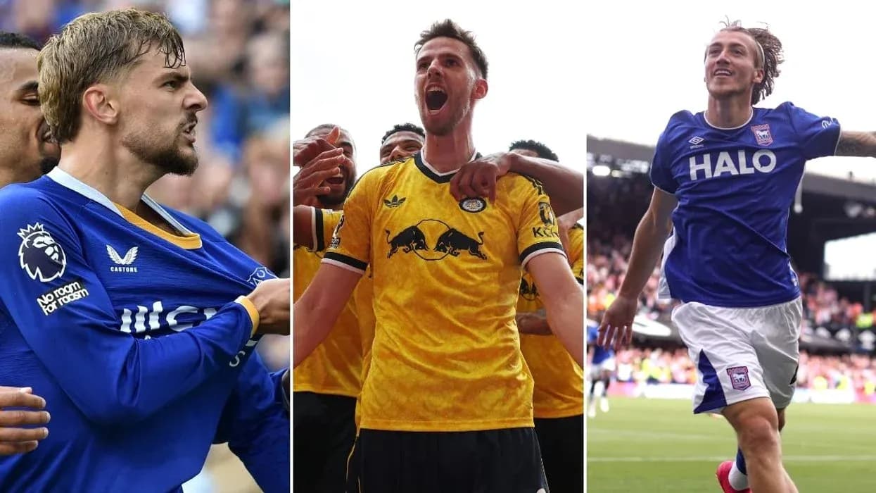 Players celebrating during Everton vs Ipswich match
