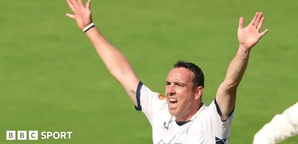Cricketer celebrating after a successful appeal