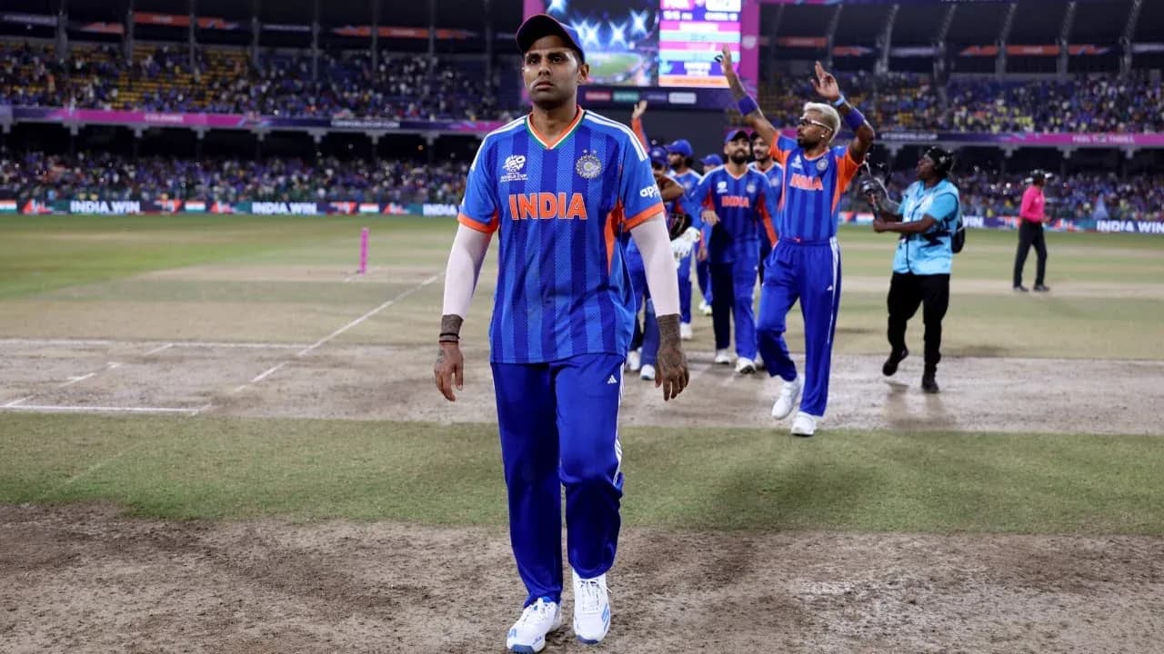Indian cricket team celebrating victory on the field