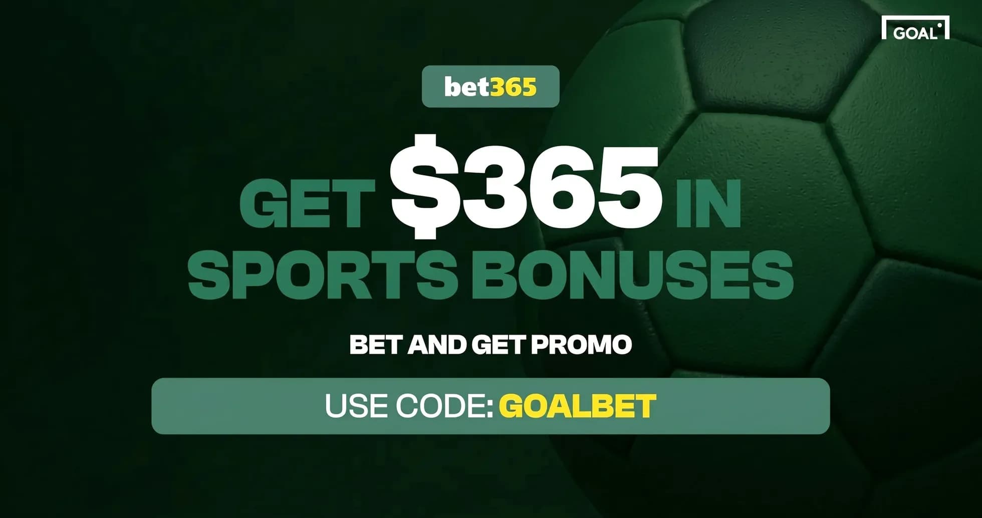 $365 sports bonuses promotion with soccer ball background $365 sports bonuses promotion with soccer ball background