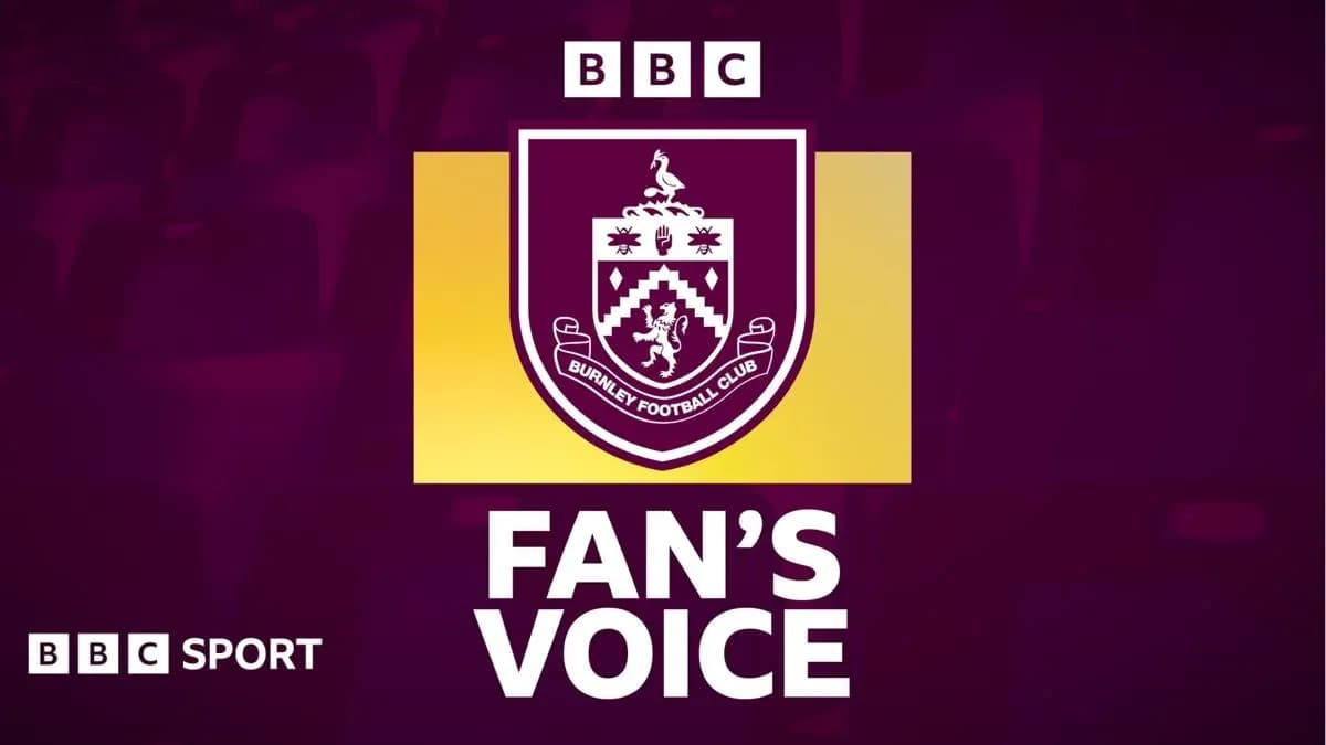 Burnley Football Club logo with BBC Sport branding Burnley Football Club logo with BBC Sport branding