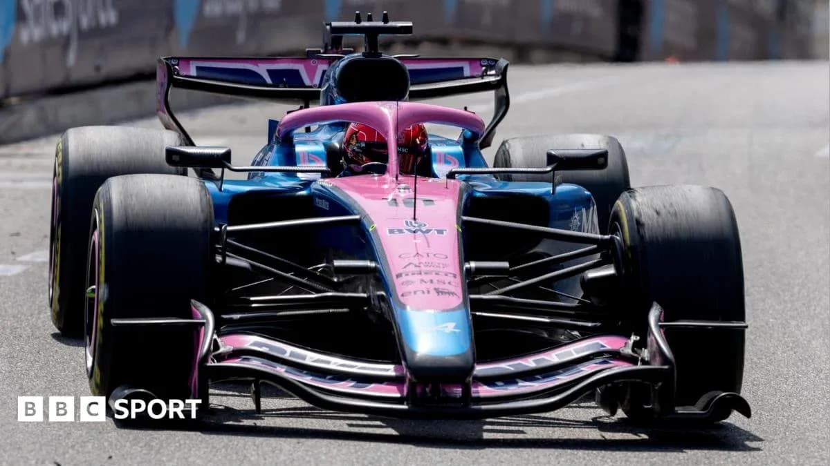 Racing car on track during Formula 1 event Racing car on track during Formula 1 event