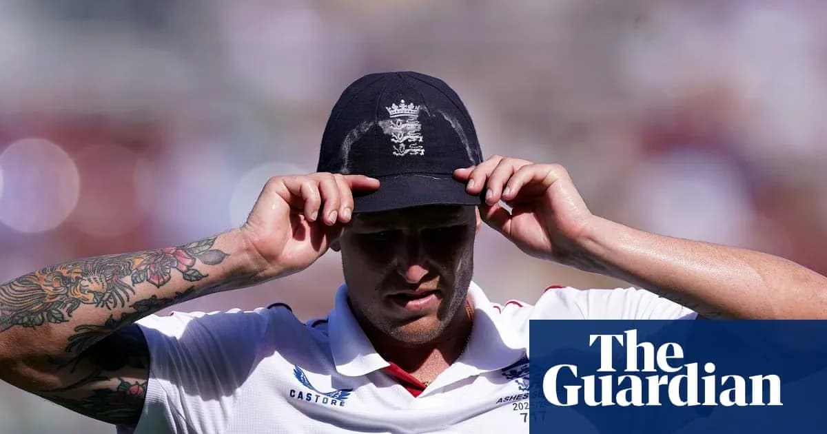 Cricketer adjusting cap during match play Cricketer adjusting cap during match play