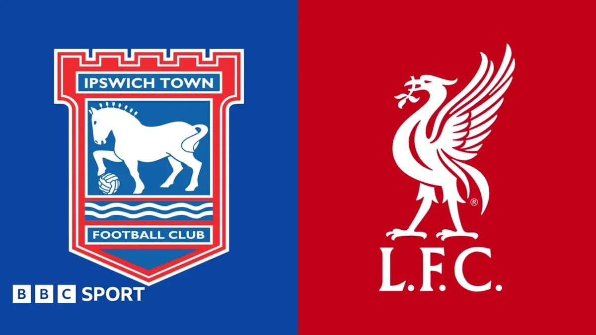 Logos of Ipswich Town and Liverpool football clubs Logos of Ipswich Town and Liverpool football clubs