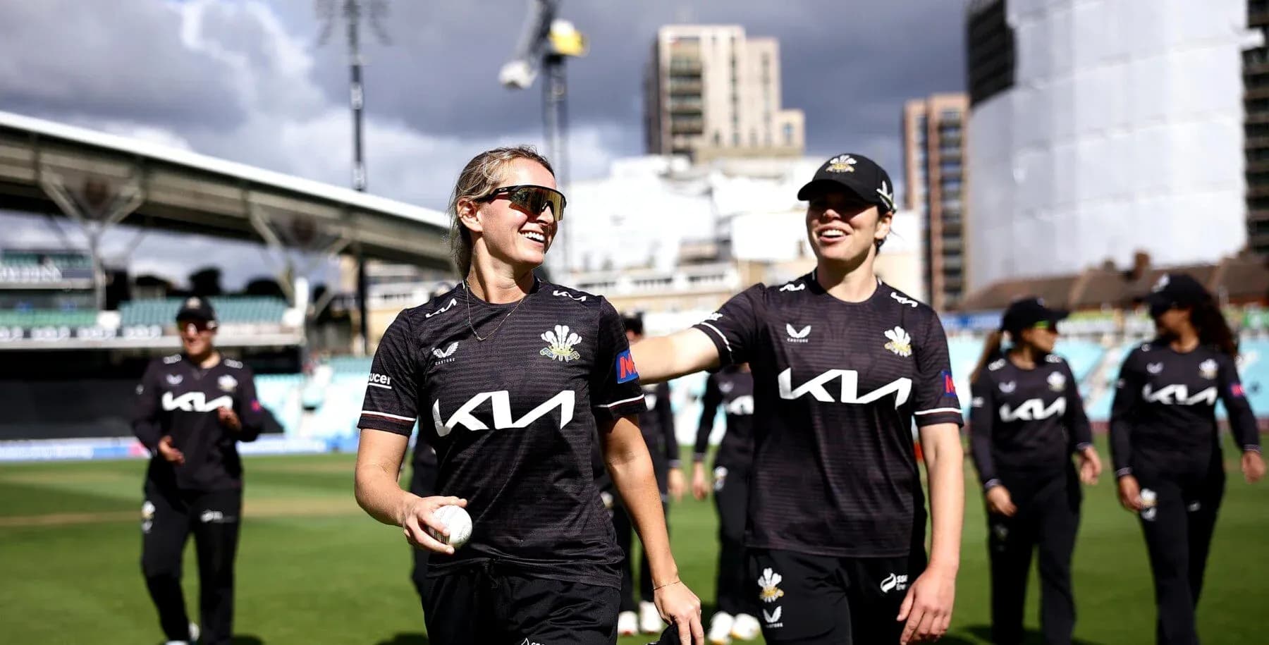 Players walking off the field after a match Players walking off the field after a match