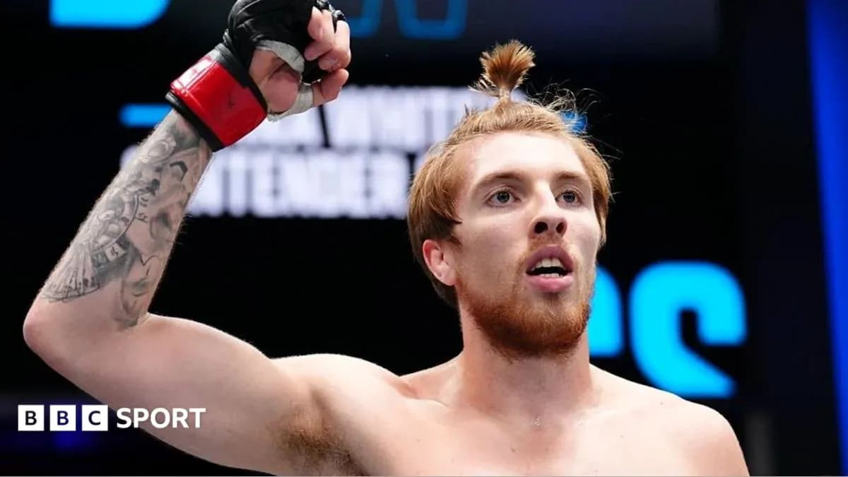 Fighter celebrating victory in the ring Fighter celebrating victory in the ring