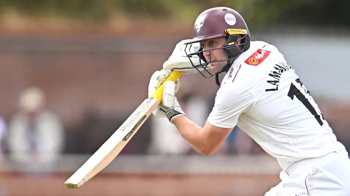 Batsman playing a shot during cricket match Batsman playing a shot during cricket match