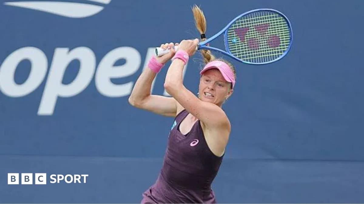 Player hitting a forehand during tennis match Player hitting a forehand during tennis match