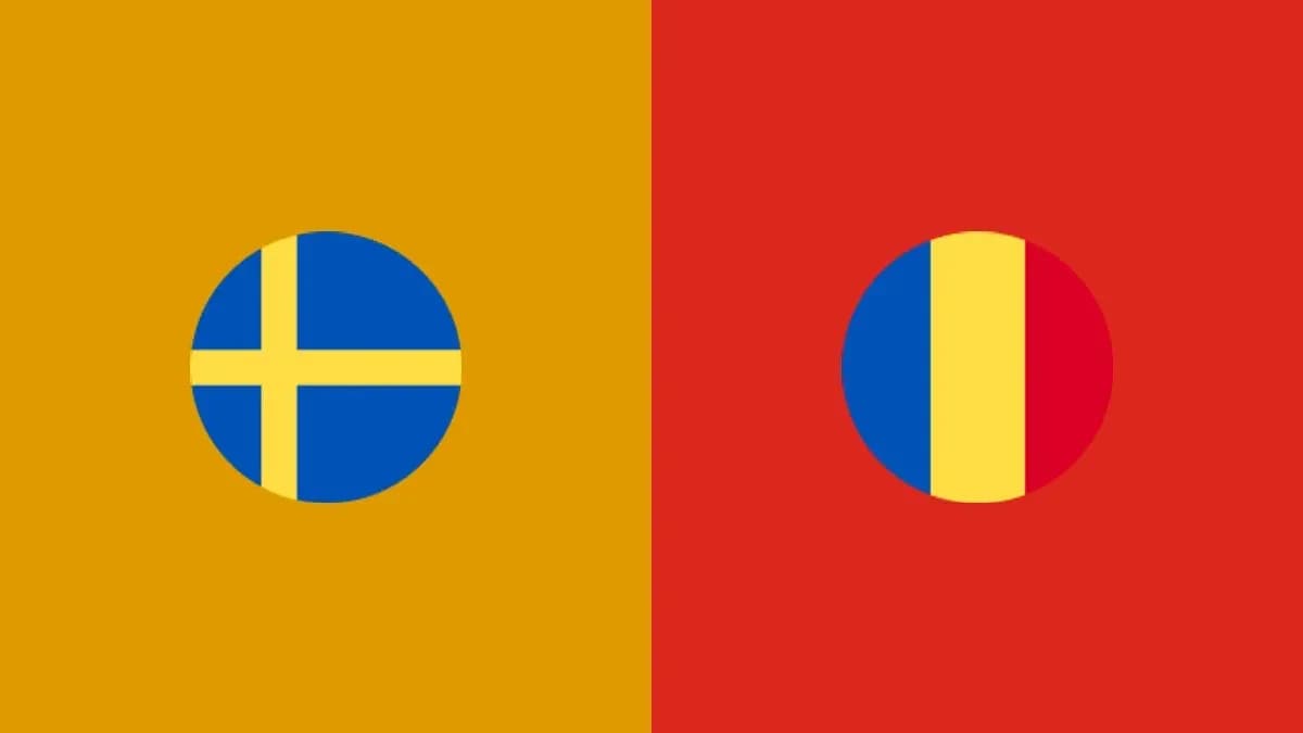 Flags of Sweden and Romania side by side Flags of Sweden and Romania side by side