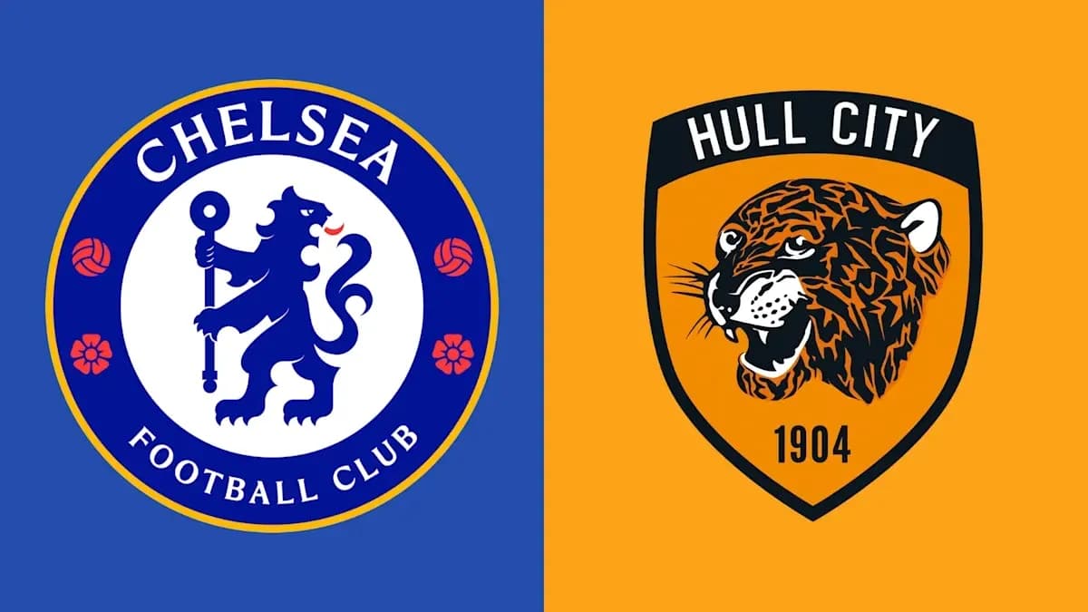 Logos of Chelsea and Hull City football clubs Logos of Chelsea and Hull City football clubs
