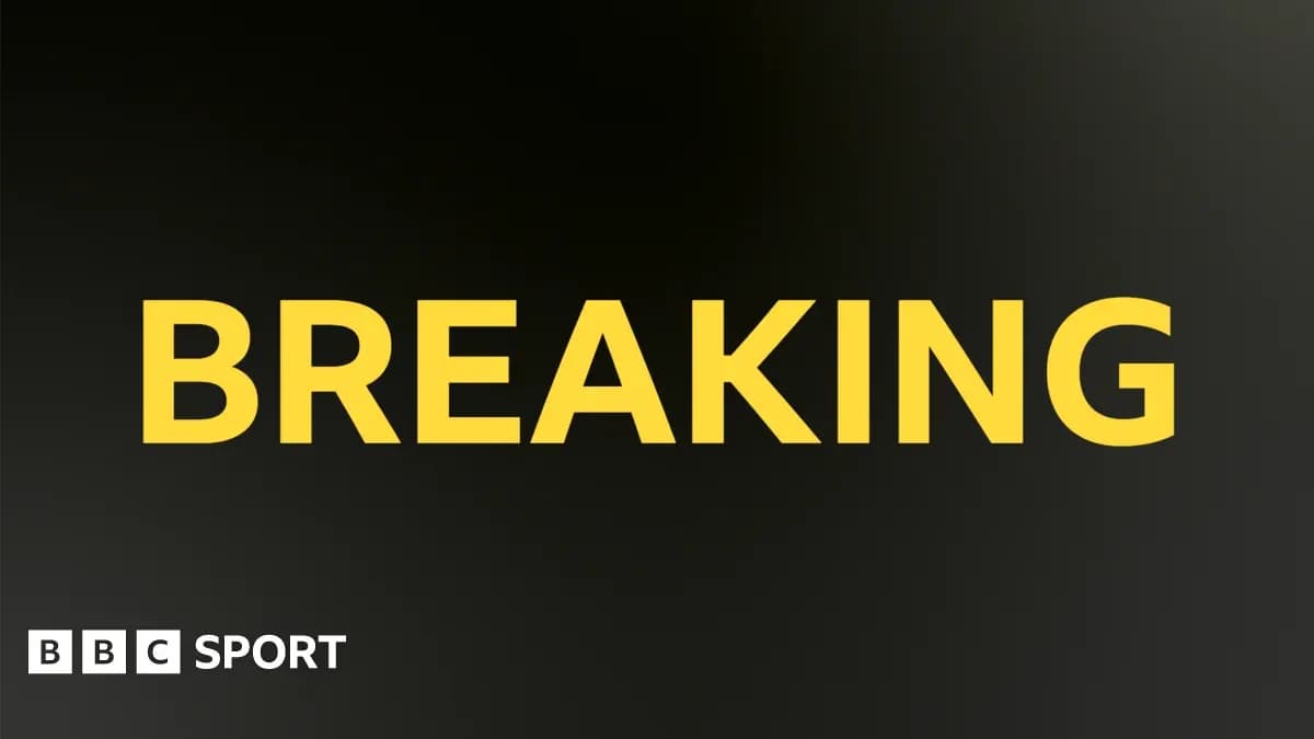 Breaking news banner from BBC Sport Breaking news banner from BBC Sport
