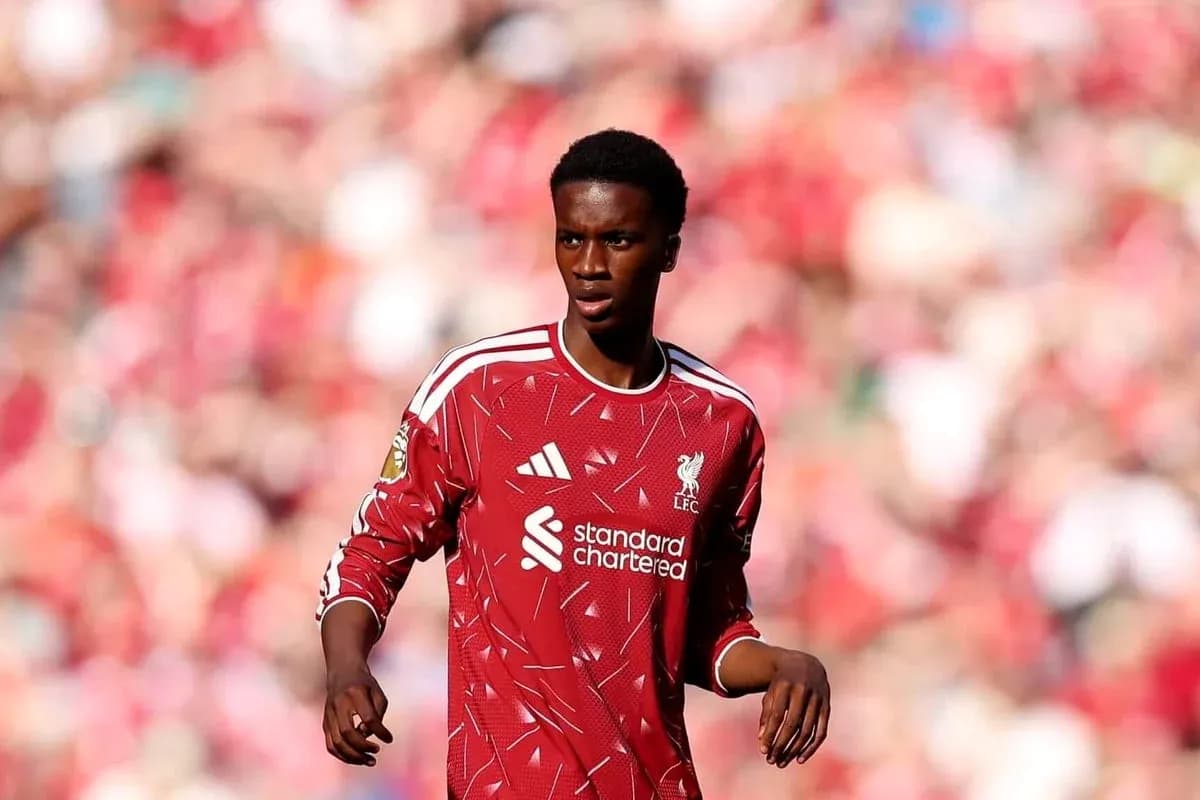 Player in Liverpool kit during match action Player in Liverpool kit during match action