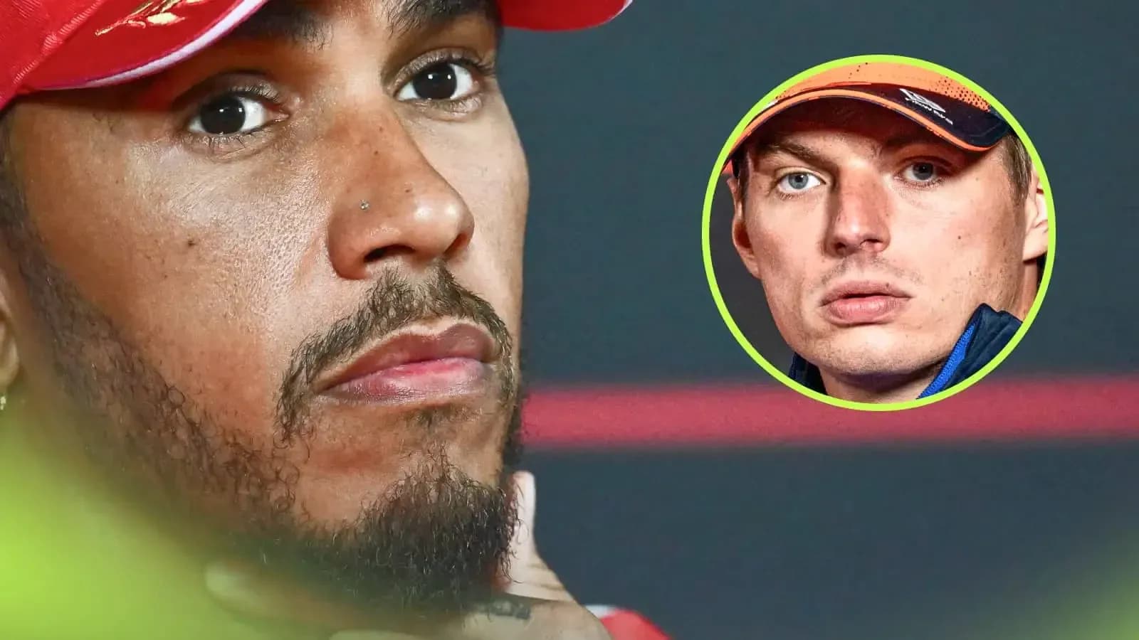 Close-up of two Formula 1 drivers during interview Close-up of two Formula 1 drivers during interview
