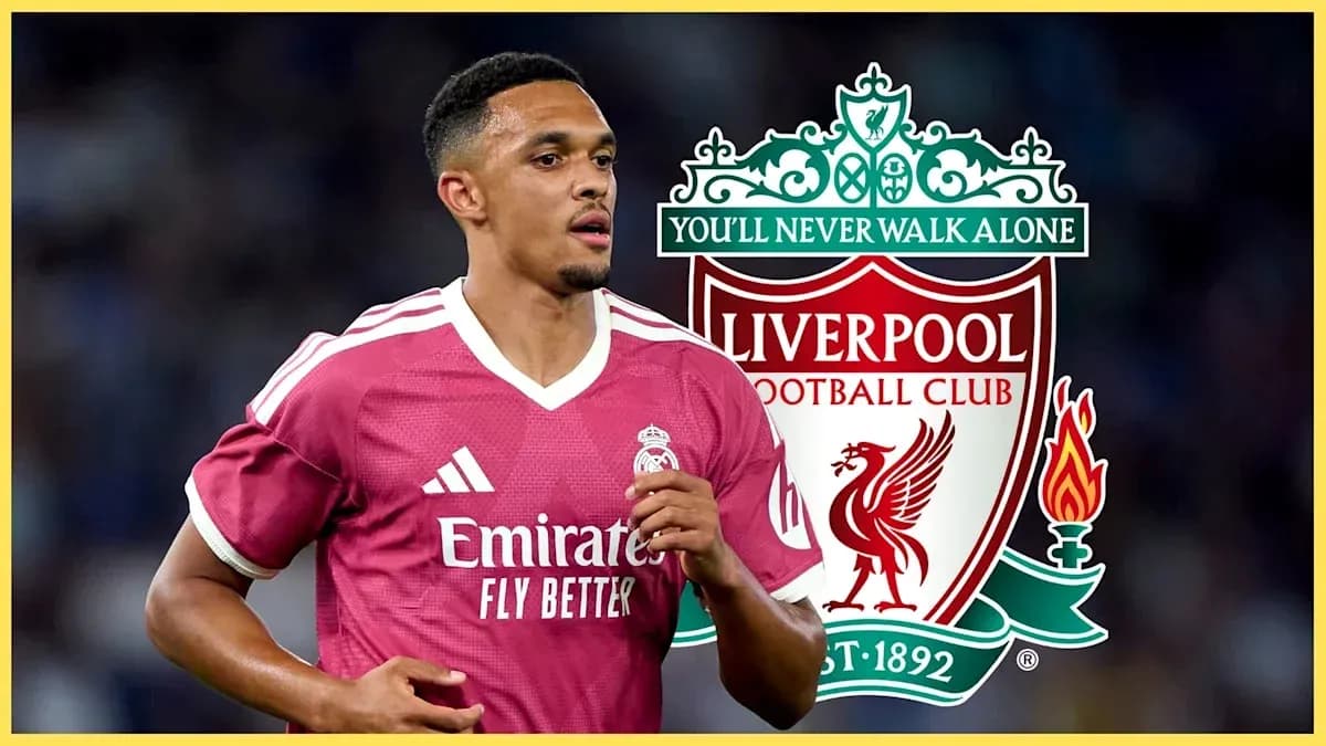 Player wearing pink jersey with Liverpool logo background Player wearing pink jersey with Liverpool logo background