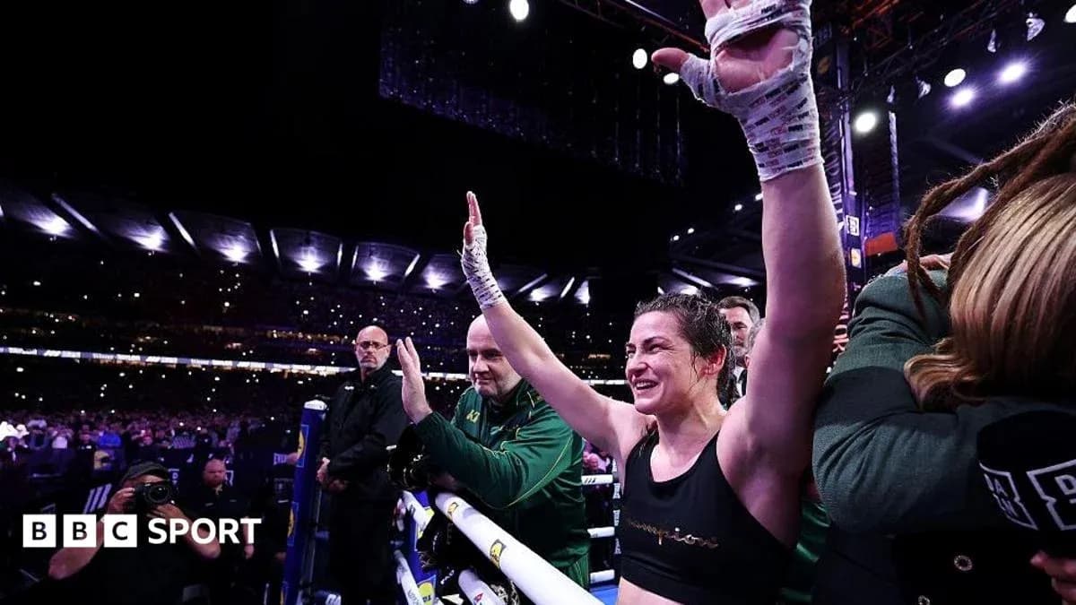Female boxer celebrating in the ring after victory Female boxer celebrating in the ring after victory